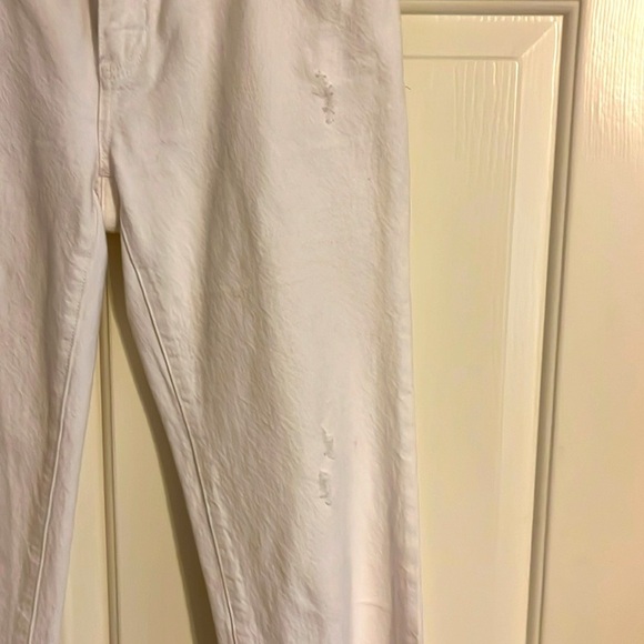 Pilcro and the Letterpress Hyphen Straight Leg Distressed Fringe Jeans Size 26 - Picture 4 of 7